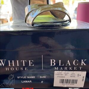 White House Black Market Shiny Green Heels